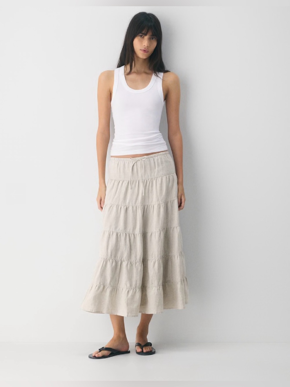 Aritzia Wilfred Bouquet Linen Skirt